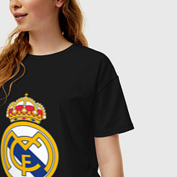 Футболка оверсайз женская Real madrid fc sport, цвет: черный — фото 2