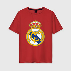 Футболка оверсайз женская Real madrid fc sport, цвет: красный