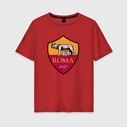 Футболка оверсайз женская Roma sport fc, цвет: красный