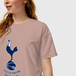 Футболка оверсайз женская Tottenham Hotspur fc sport, цвет: пыльно-розовый — фото 2