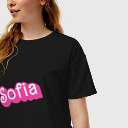 Футболка оверсайз женская Sofia - retro barbie style, цвет: черный — фото 2