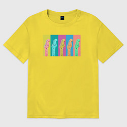 Футболка оверсайз женская Color guitars, цвет: желтый