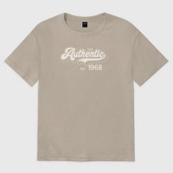 Футболка оверсайз женская Authentic 1968, цвет: миндальный