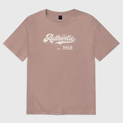 Футболка оверсайз женская Authentic 1968, цвет: пыльно-розовый