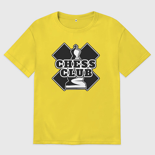 Женская футболка оверсайз Chess club / Желтый – фото 1