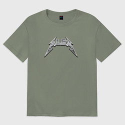 Женская футболка оверсайз Алекс - в стиле рок-группы металлика