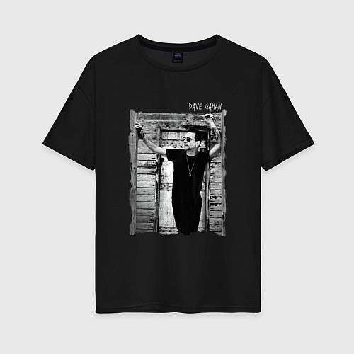 Женская футболка оверсайз Depeche Mode - Dave Gahan позирует / Черный – фото 1
