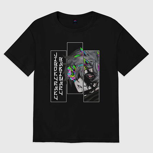 Женская футболка оверсайз Jigokuraku Gabimaru / Черный – фото 1