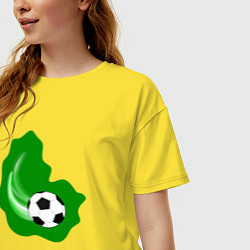 Футболка оверсайз женская Летящий мяч, цвет: желтый — фото 2