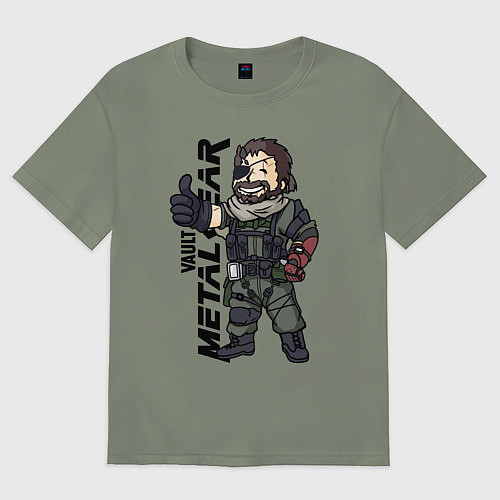 Женская футболка оверсайз Vault - Snake solid / Авокадо – фото 1