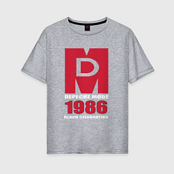 Футболка оверсайз женская Depeche Mode - Black Celebration album merch, цвет: меланж