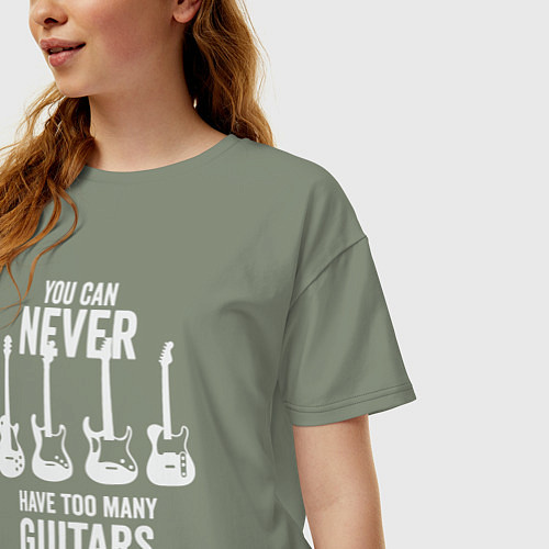 Женская футболка оверсайз Гитар много не бывает / Авокадо – фото 3