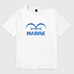 Футболка оверсайз женская Морской Дозор One Piece, цвет: белый