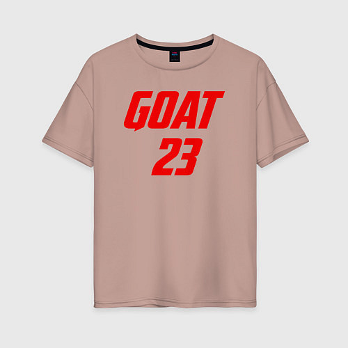 Женская футболка оверсайз Goat 23 / Пыльно-розовый – фото 1