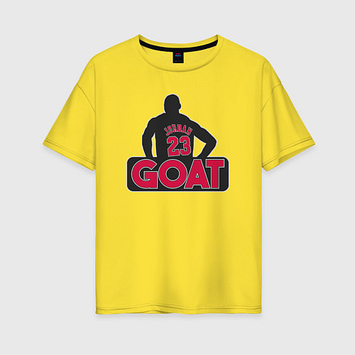Женская футболка оверсайз Jordan goat / Желтый – фото 1