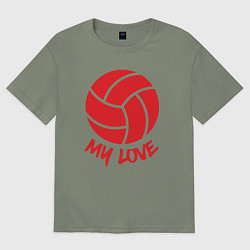 Футболка оверсайз женская Volleyball my love, цвет: авокадо