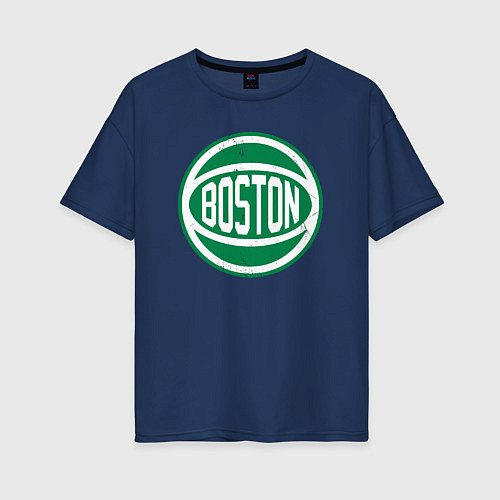 Женская футболка оверсайз Ball Celtics / Тёмно-синий – фото 1