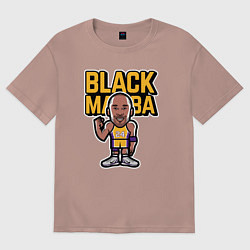 Футболка оверсайз женская Kobe black mamba, цвет: пыльно-розовый