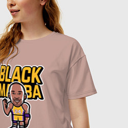 Футболка оверсайз женская Kobe black mamba, цвет: пыльно-розовый — фото 2