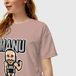 Футболка оверсайз женская Manu, цвет: пыльно-розовый — фото 2