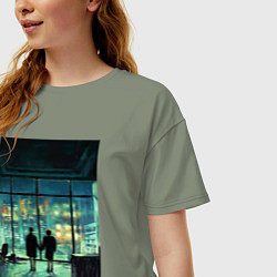 Футболка оверсайз женская Взор в даль, цвет: авокадо — фото 2