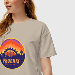 Футболка оверсайз женская Phoenix basketball, цвет: миндальный — фото 2