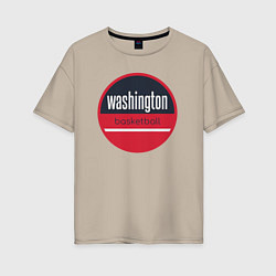 Женская футболка оверсайз Washington basketball