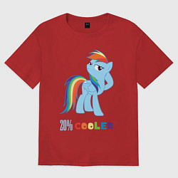 Футболка оверсайз женская Крутая Рейнбоу Дэш, цвет: красный