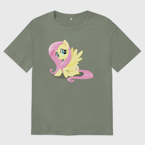 Женская футболка оверсайз Флаттершай из My Little Pony в кино / Авокадо – фото 1