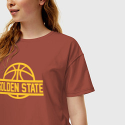 Футболка оверсайз женская Golden State team, цвет: кирпичный — фото 2