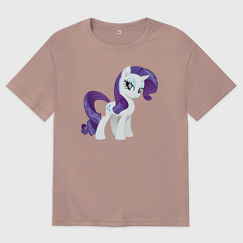 Женская футболка оверсайз Рарити из My Little Pony в кино / Пыльно-розовый – фото 1