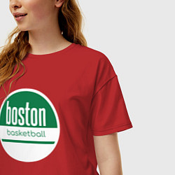 Футболка оверсайз женская Boston basket, цвет: красный — фото 2
