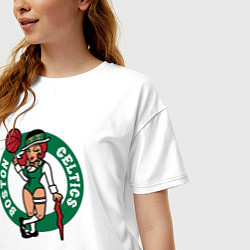 Футболка оверсайз женская Boston Celtics girl, цвет: белый — фото 2