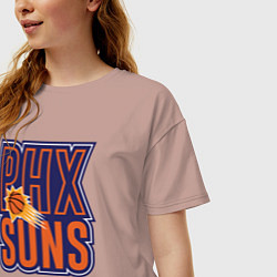 Футболка оверсайз женская Phx Suns, цвет: пыльно-розовый — фото 2