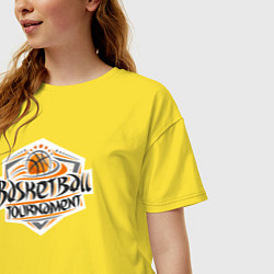 Футболка оверсайз женская Баскет турнир, цвет: желтый — фото 2