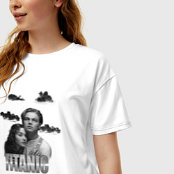 Футболка оверсайз женская Титаник из 90-х, цвет: белый — фото 2