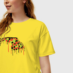 Футболка оверсайз женская Цветной жираф, цвет: желтый — фото 2
