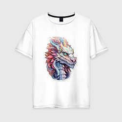 Женская футболка оверсайз Colorful dragon