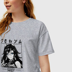 Футболка оверсайз женская Дэхья в квадрате, цвет: меланж — фото 2