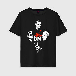 Футболка оверсайз женская Depeche Mode - A band with Alan, цвет: черный
