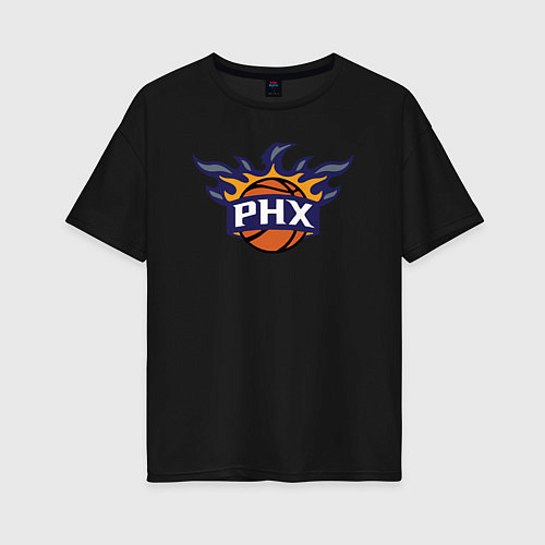 Женская футболка оверсайз Phoenix Suns fire / Черный – фото 1