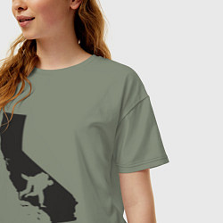 Футболка оверсайз женская Дзюдо Калифорния, цвет: авокадо — фото 2