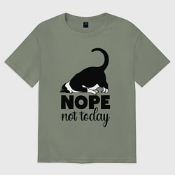 Футболка оверсайз женская Nope - not today, цвет: авокадо
