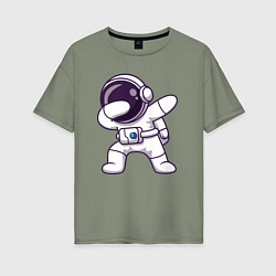 Футболка оверсайз женская Космонавт dab, цвет: авокадо