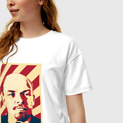 Футболка оверсайз женская Vladimir Lenin, цвет: белый — фото 2