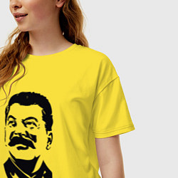 Футболка оверсайз женская Образ Сталина, цвет: желтый — фото 2
