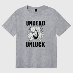 Футболка оверсайз женская Анди - Нежить и неудача, цвет: меланж