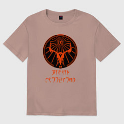 Футболка оверсайз женская Хирсин, цвет: пыльно-розовый