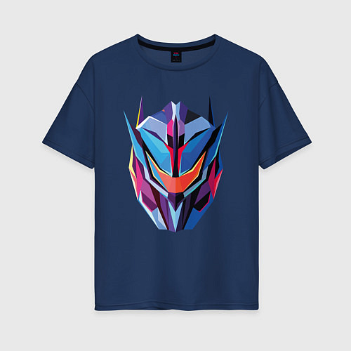 Женская футболка оверсайз Transformers art / Тёмно-синий – фото 1