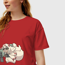 Футболка оверсайз женская Опасная Фапута, цвет: красный — фото 2